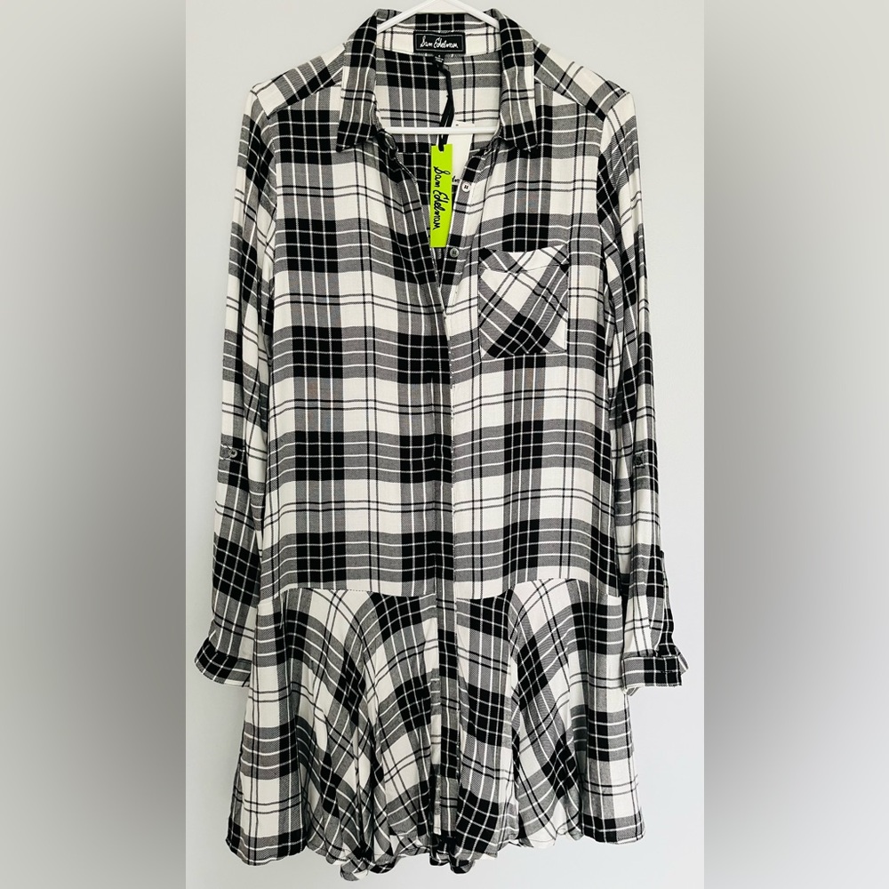 COPY - NWT Sam Edelman Black & white Plaid dress. Sz 6.